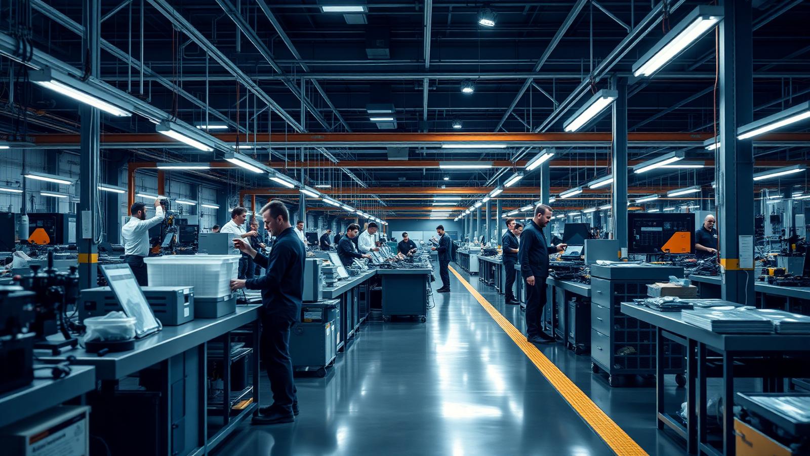 Planta de manufactura ordenada y eficiente bajo implementación Lean Manufacturing
